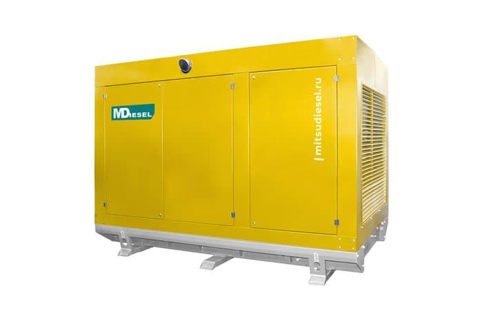 Дизельный генератор Mitsudiesel ЭД-40С-Т400-2РПМ29 в капоте на шасси с АВР MDN 56 4LT
