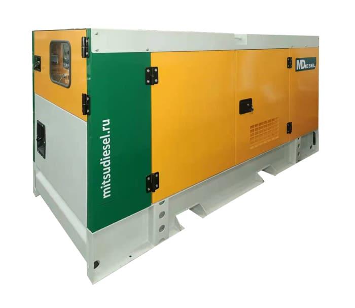 Дизельный генератор Mitsudiesel ЭД-40С-Т400-2РКМ29 в кожухе на шасси с АВР MD Diesel MDH 56 4LT