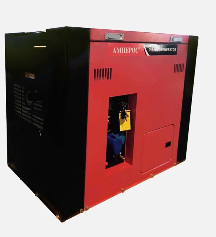 Дизельный генератор Амперос LDG 11000S-3 в шумозащитном кожухе
