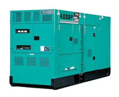 Дизельный генератор Denyo DCA-400SPK2 в кожухе на шасси SA6D140-A