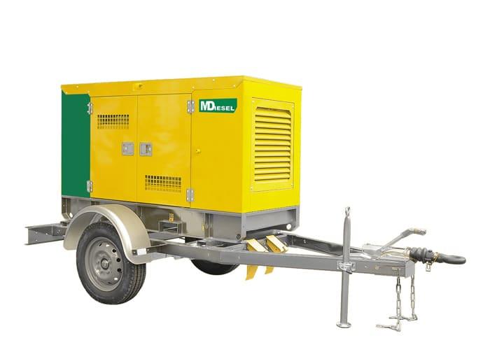 Дизельный генератор Mitsudiesel ЭД-20С-Т400-2РКМ29 в кожухе на шасси с АВР MDN 25 4L