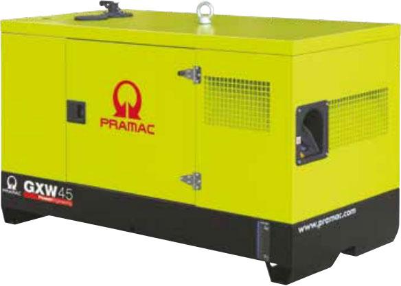 Дизельный генератор Pramac GXW45W в кожухе на шасси WP 4.3 D38E2