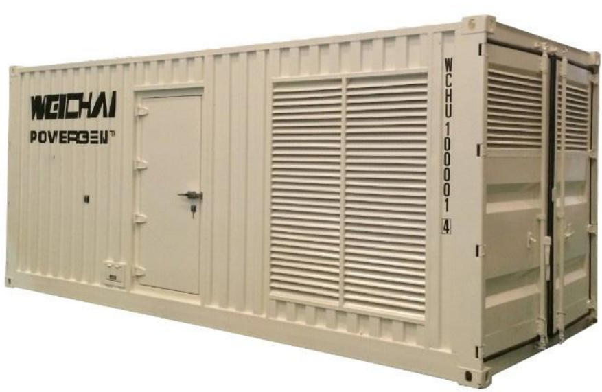 Газопоршневая электростанция Weichai 1100 кВт в контейнере