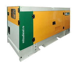 Дизельный генератор Mitsudiesel ЭД-40С-Т400-2РКМ29 в кожухе на шасси с АВР MD Diesel MDH 56 4LT