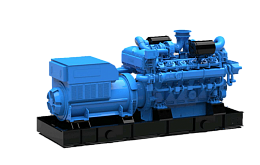 Газопоршневая электростанция Yuchai 800 кВт открытая