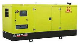 Дизельный генератор Pramac GSW170V в кожухе на шасси с АВР TAD731GE